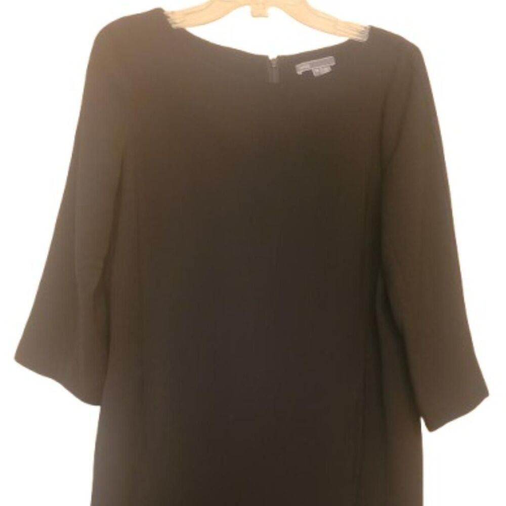 Vince Classic Black 3/4 Sleeve Sheath Knee Length Pencil Dress, Size 10